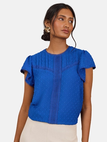 love & roses - Blusa en azul: frente