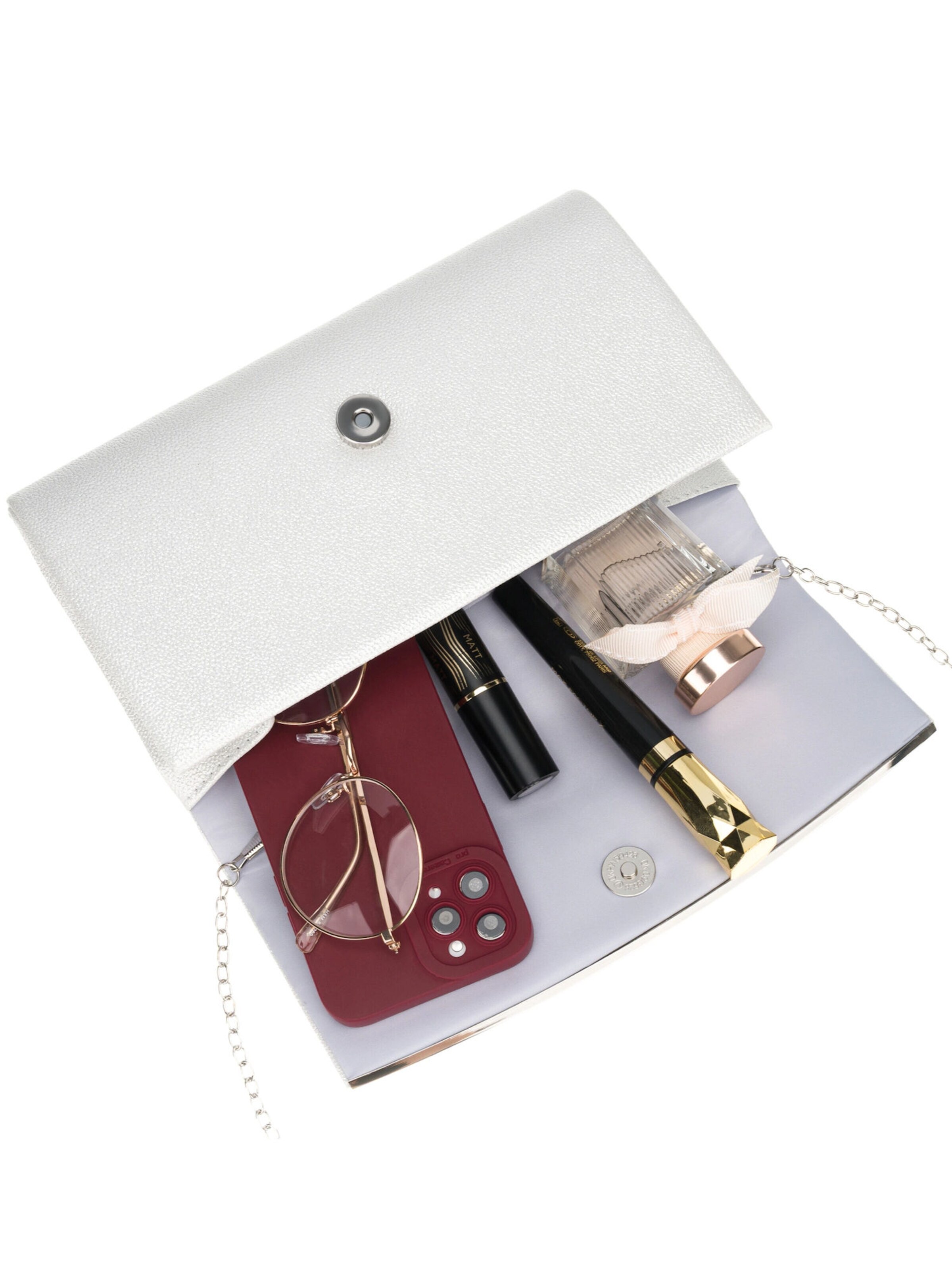 Tomshop24-7 Clutch 'Rovicky Lena' in Silver