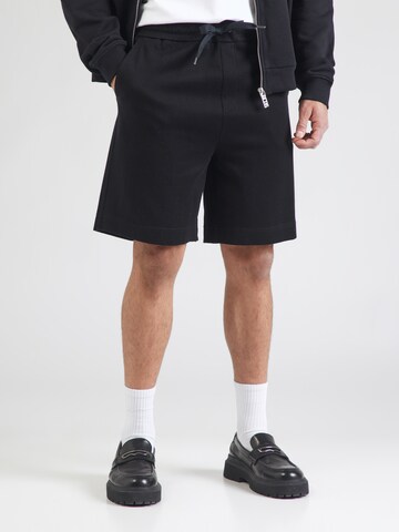 BOSS Loose fit Trousers 'C-Leoni' in Black: front