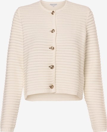 Marie Lund Gebreid vest in Beige: voorkant