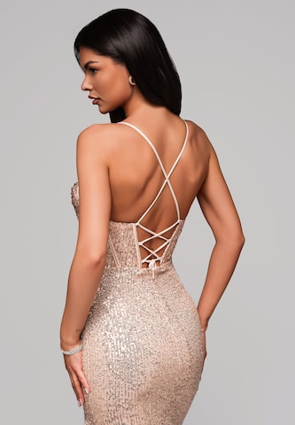 Robe de soirée Ombre en beige