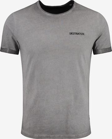 Key Largo Shirt 'MT DESTINATION' in Grey: front