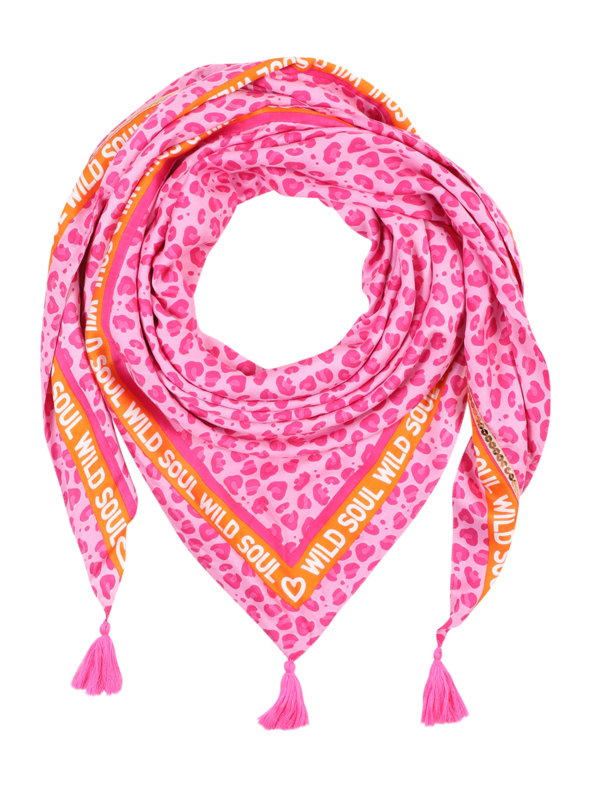Zwillingsherz Шал 'Wild Soul' в розово: отпред
