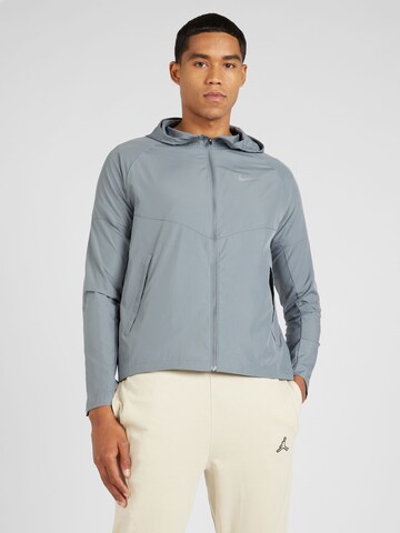 NIKE Athletic Jacket 'Miler' in Grey: front