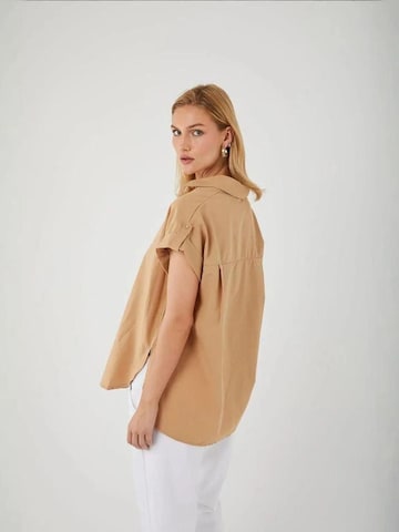 MixRay Oversized shirt in Beige
