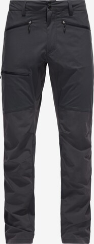 Haglöfs Slim fit Outdoor Pants 'Lite Flex' in Grey: front