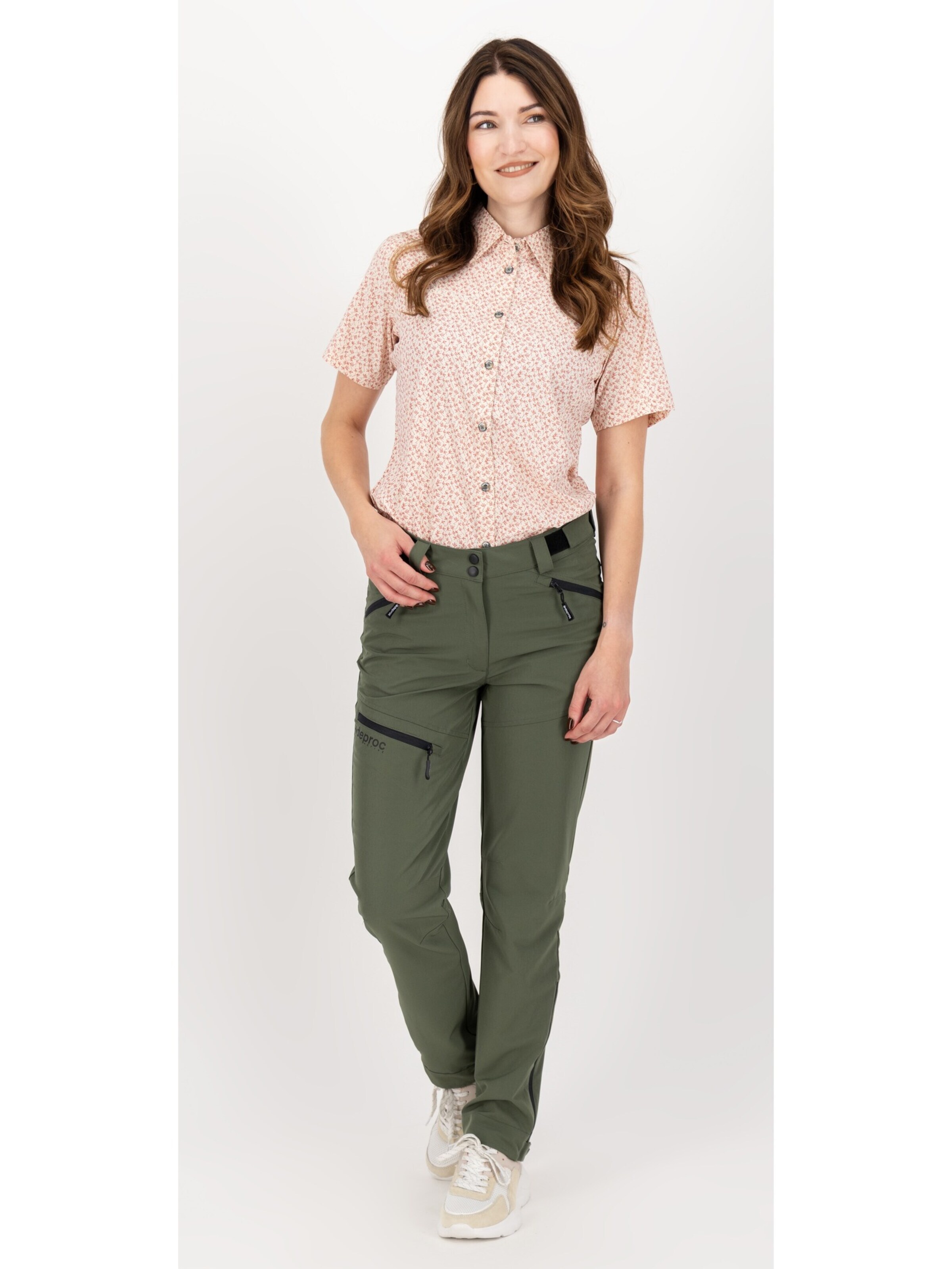 deproc Slimfit Outdoorové kalhoty – zelená