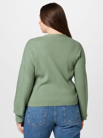 Vero Moda Curve Knit Cardigan 'GOLD' in Green