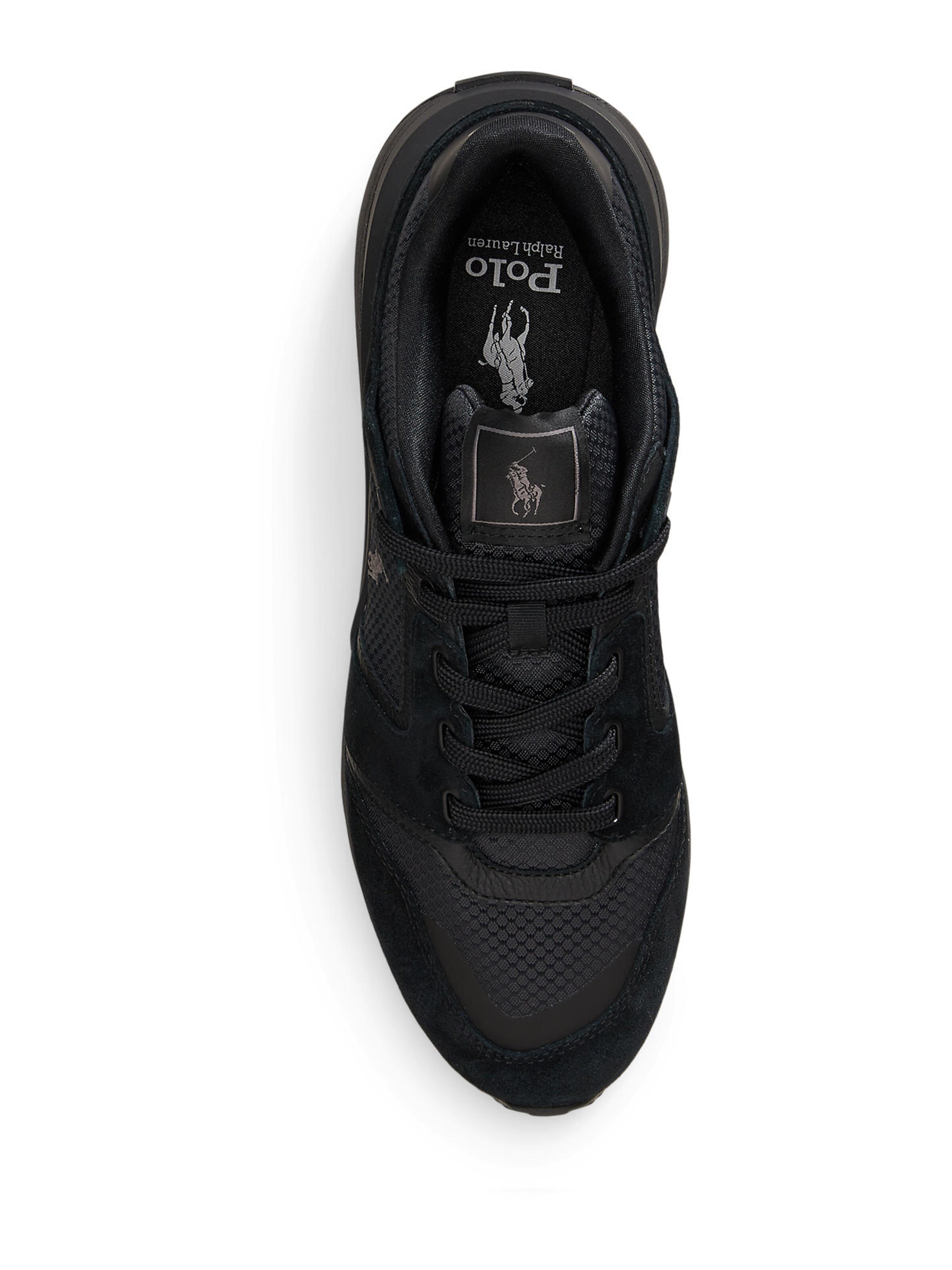 Polo Ralph Lauren Ниски маратонки 'Train 89' в черно