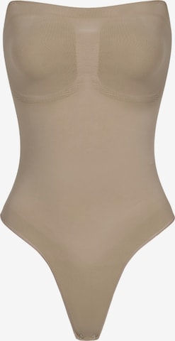 cfab Shapingbody 'Trägerloser Bodysuit Sculpting Shapewear mit String' i beige: framsida