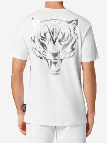 Maglietta 'Tiger' di Plein Sport in bianco