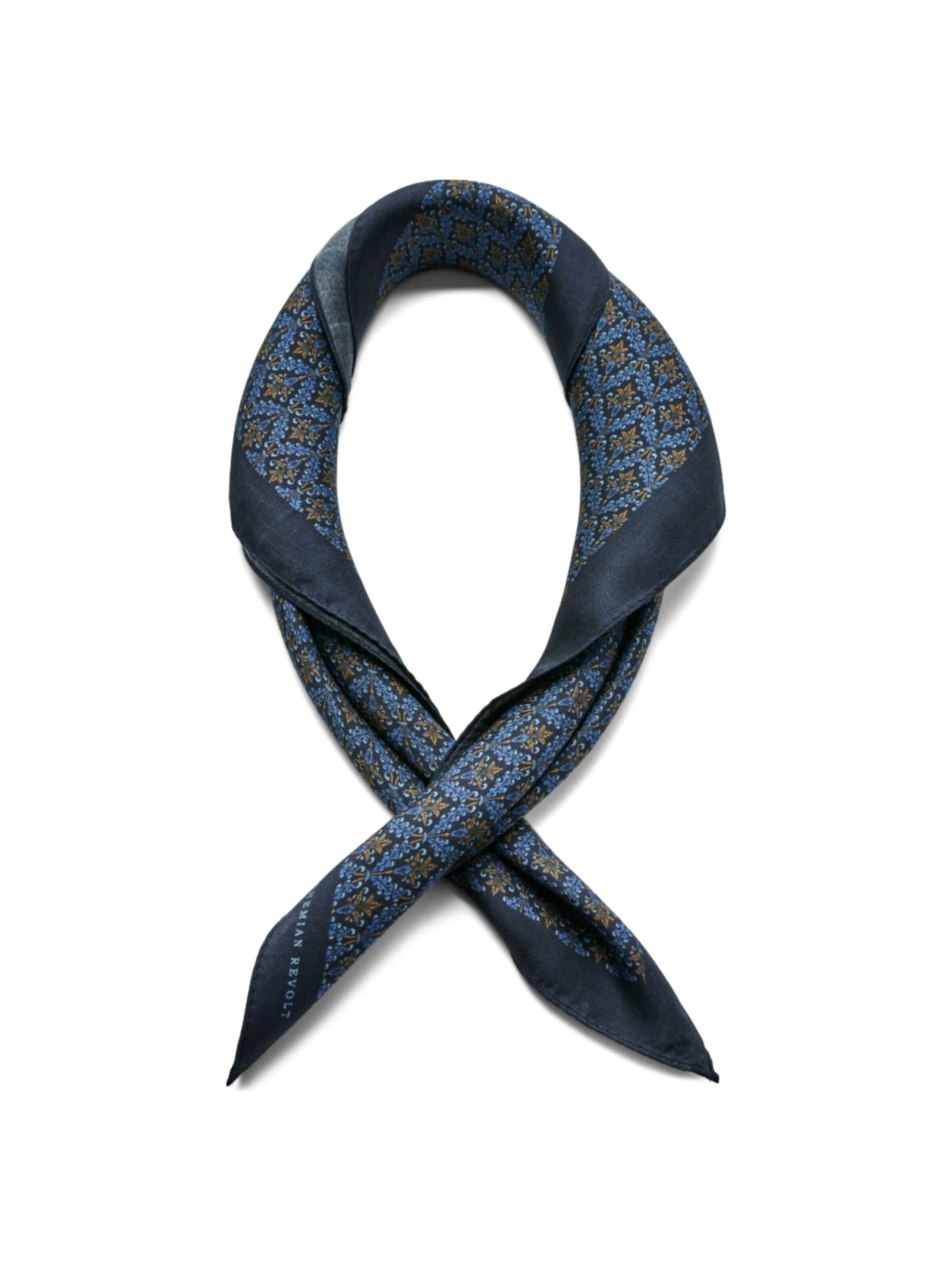 Bohemian Revolt Scarf 'Brux' in Blue: front