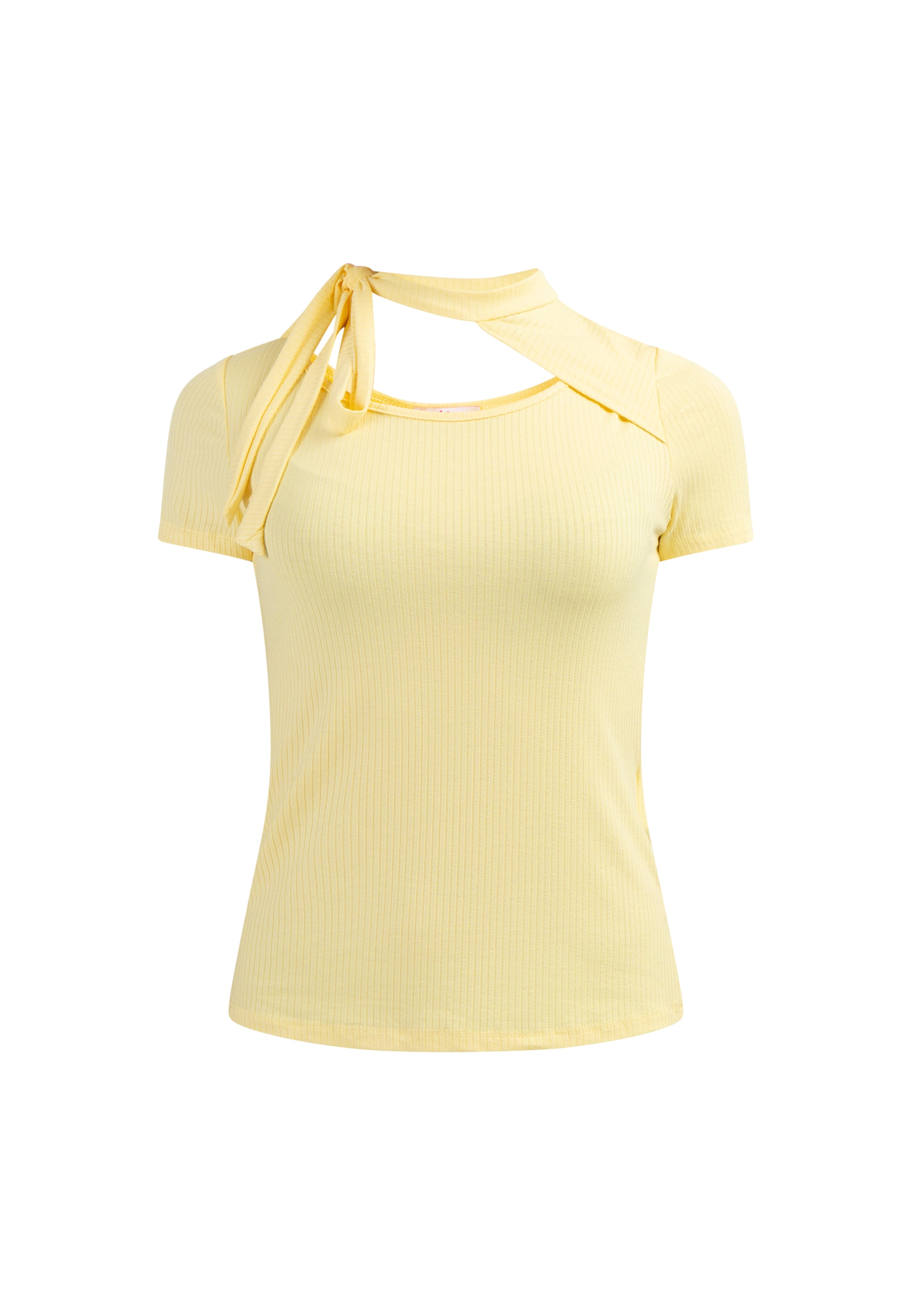 dzeltens MYMO T-Krekls: no priekšpuses