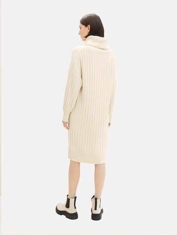 TOM TAILOR Knitted dress in Beige