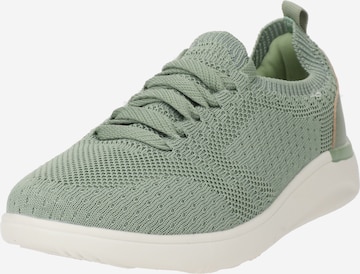 Bata Platform trainers in Green: front