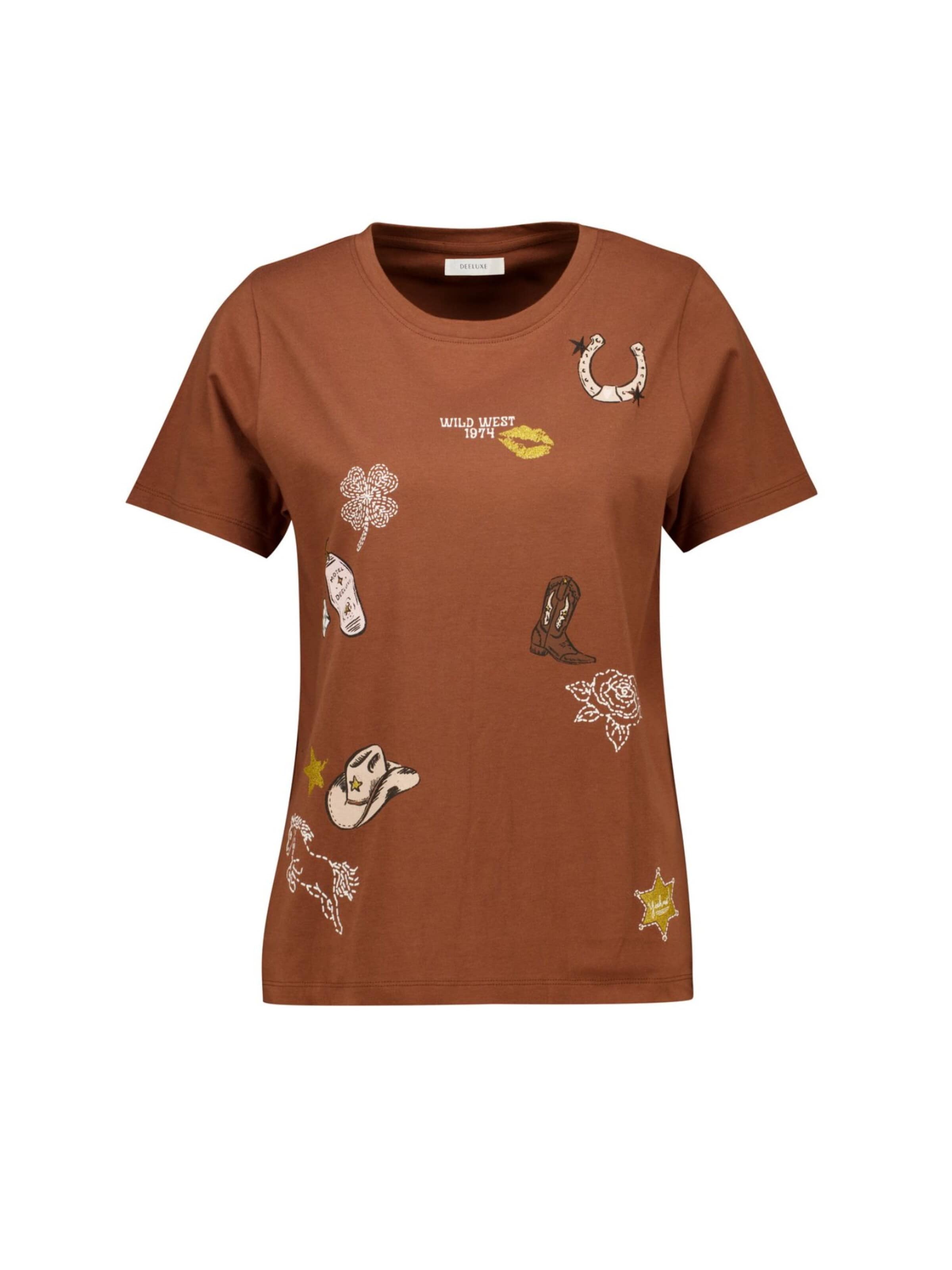 T-Shirt Deeluxe en marron : devant