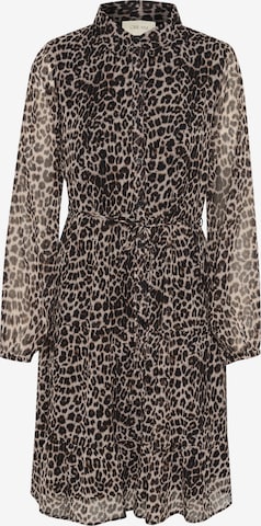 Cream Jurk 'Yuna' in Bruin: voorkant