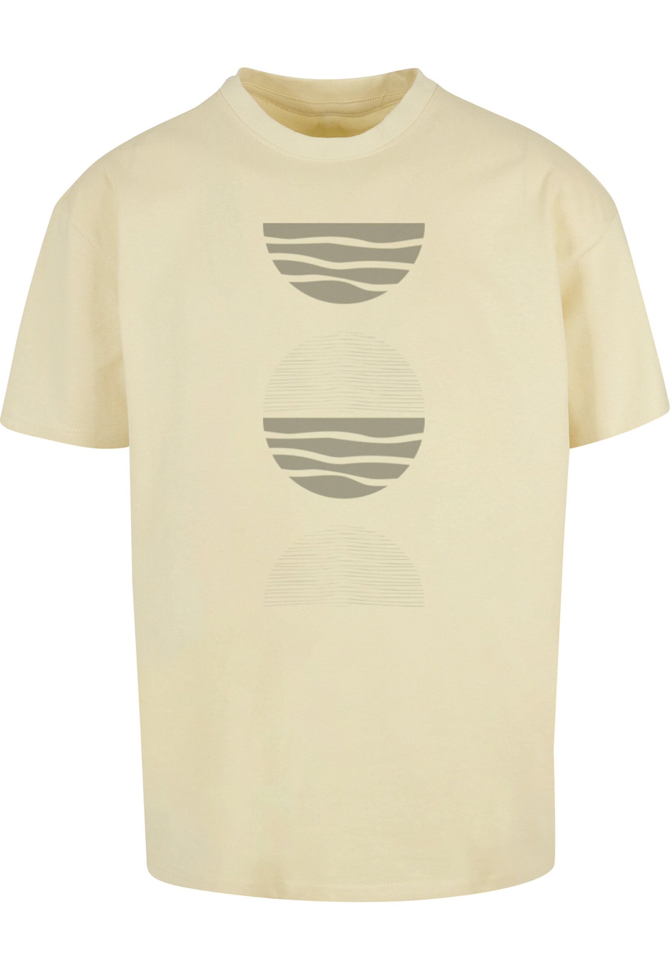 T-Shirt 'Abstract Waves' Merchcode en jaune : devant