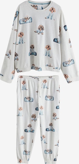 Next Pyjama värissä kuninkaallisen sininen / cappuccino / vaaleanharmaa / musta, Tuotenäkymä