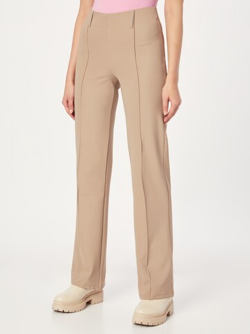 Gina Tricot Loose fit Trousers 'Nova' in Beige: front