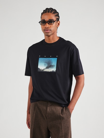 HUGO Camiseta 'Dorizon' en ecru / azul / negro / blanco, Vista del producto