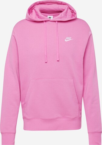 Nike Sportswear Regular fit Суичър 'Club' в розово: отпред
