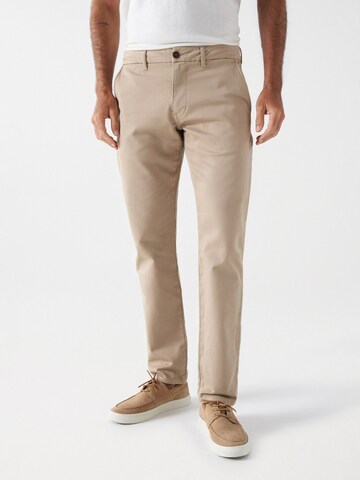 Salsa Jeans Slim fit Chino Pants in Beige: front