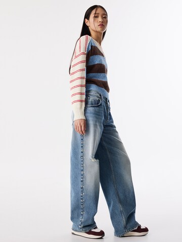 Twist Wide leg Jeans in Blue