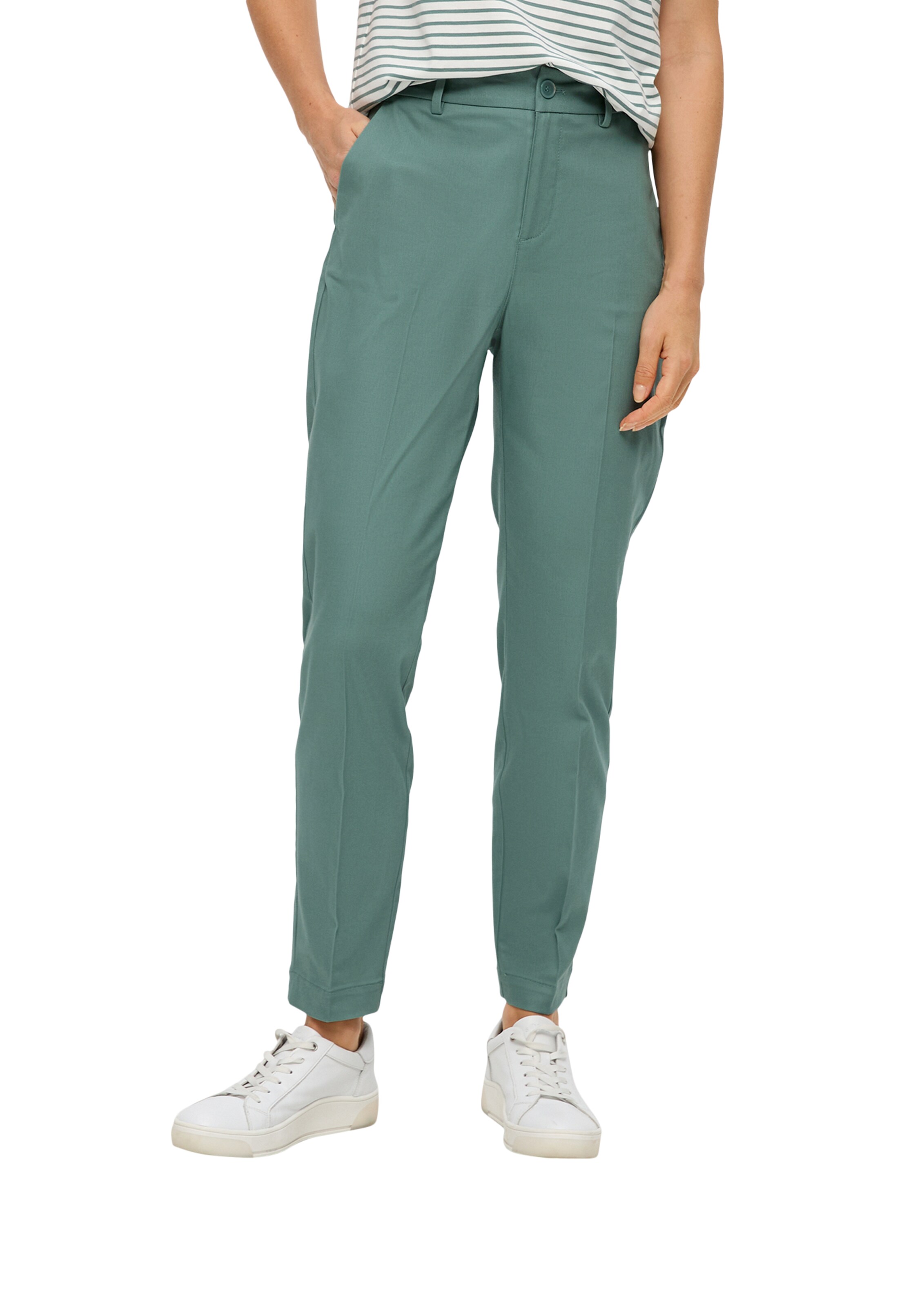 Slimfit Pantaloni di s.Oliver in verde: frontale
