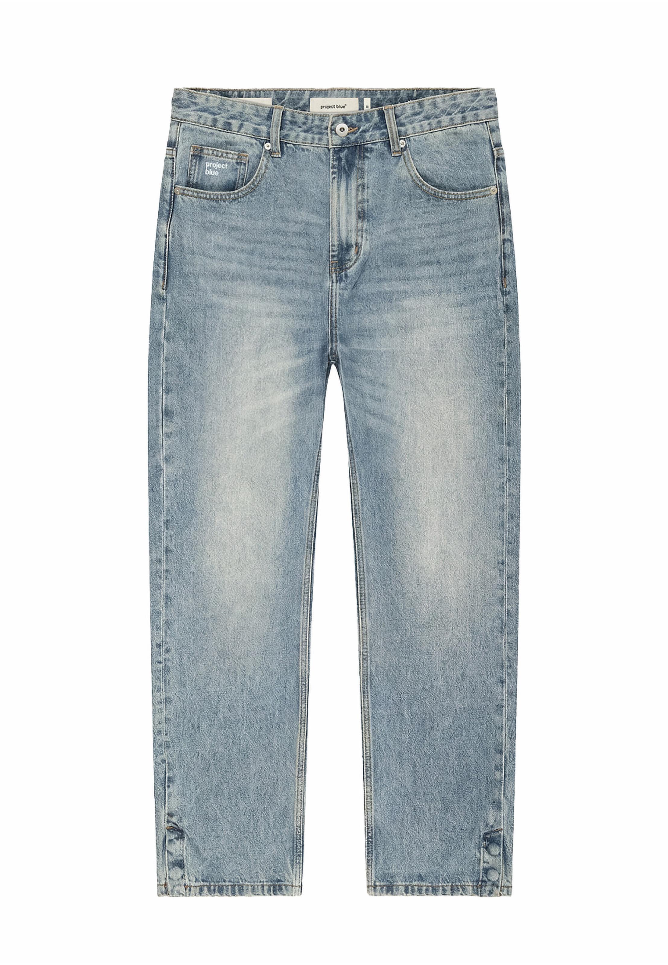 Project Blue Baggy Jeans in Blauw: voorkant