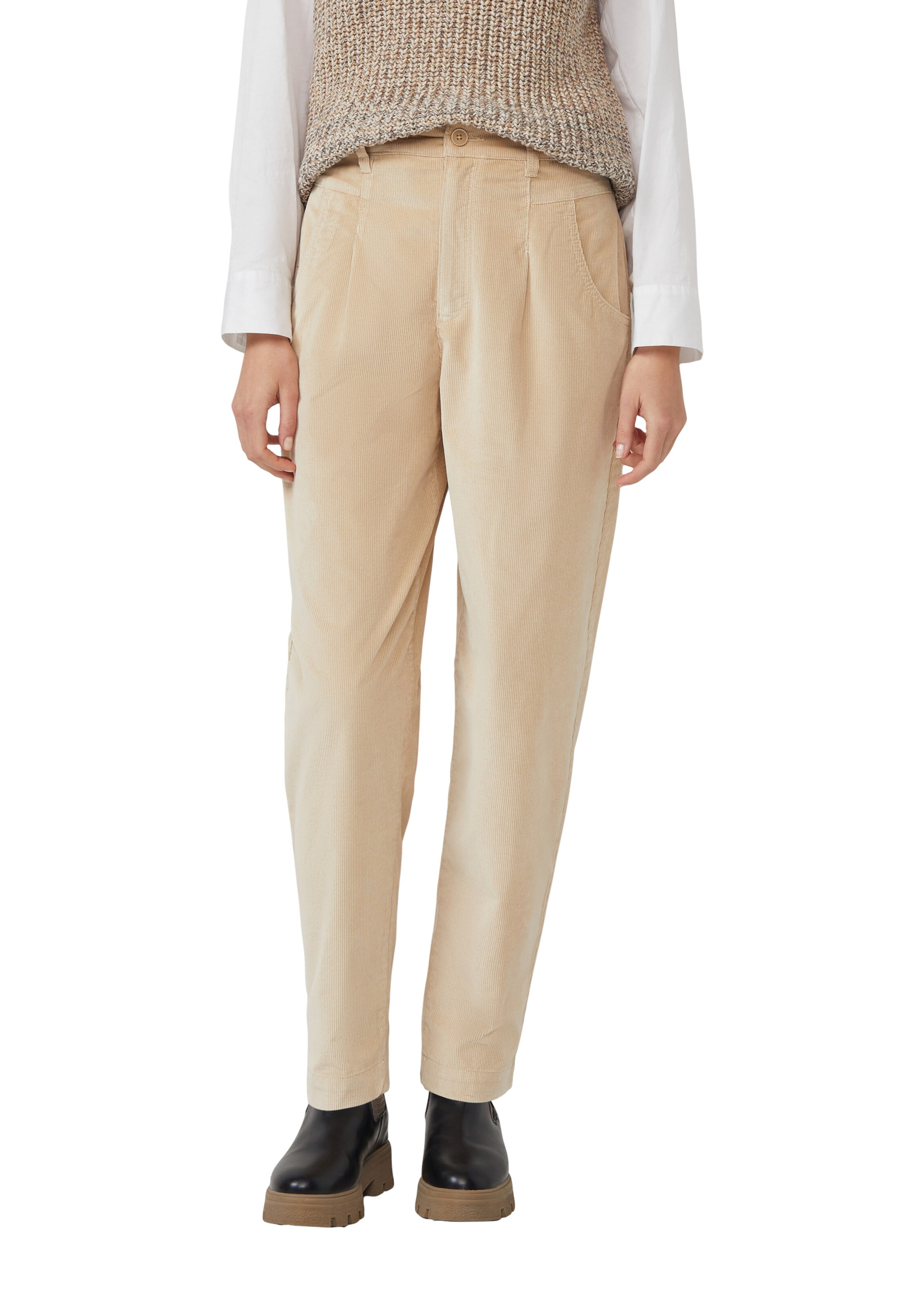 s.Oliverregular Hlače - bež boja: prednji dio