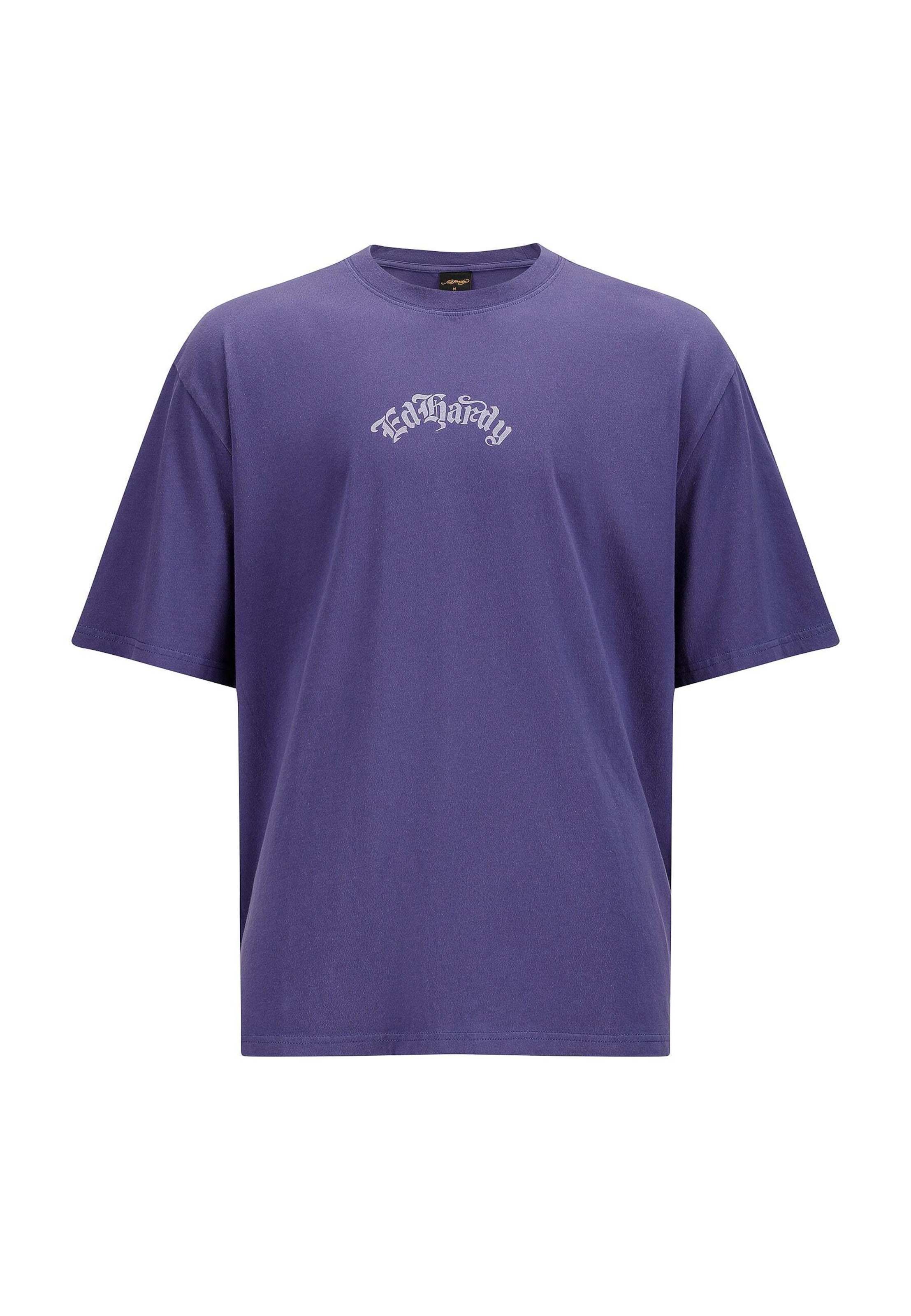 Ed Hardy T-Shirt in Blau: Vorderseite