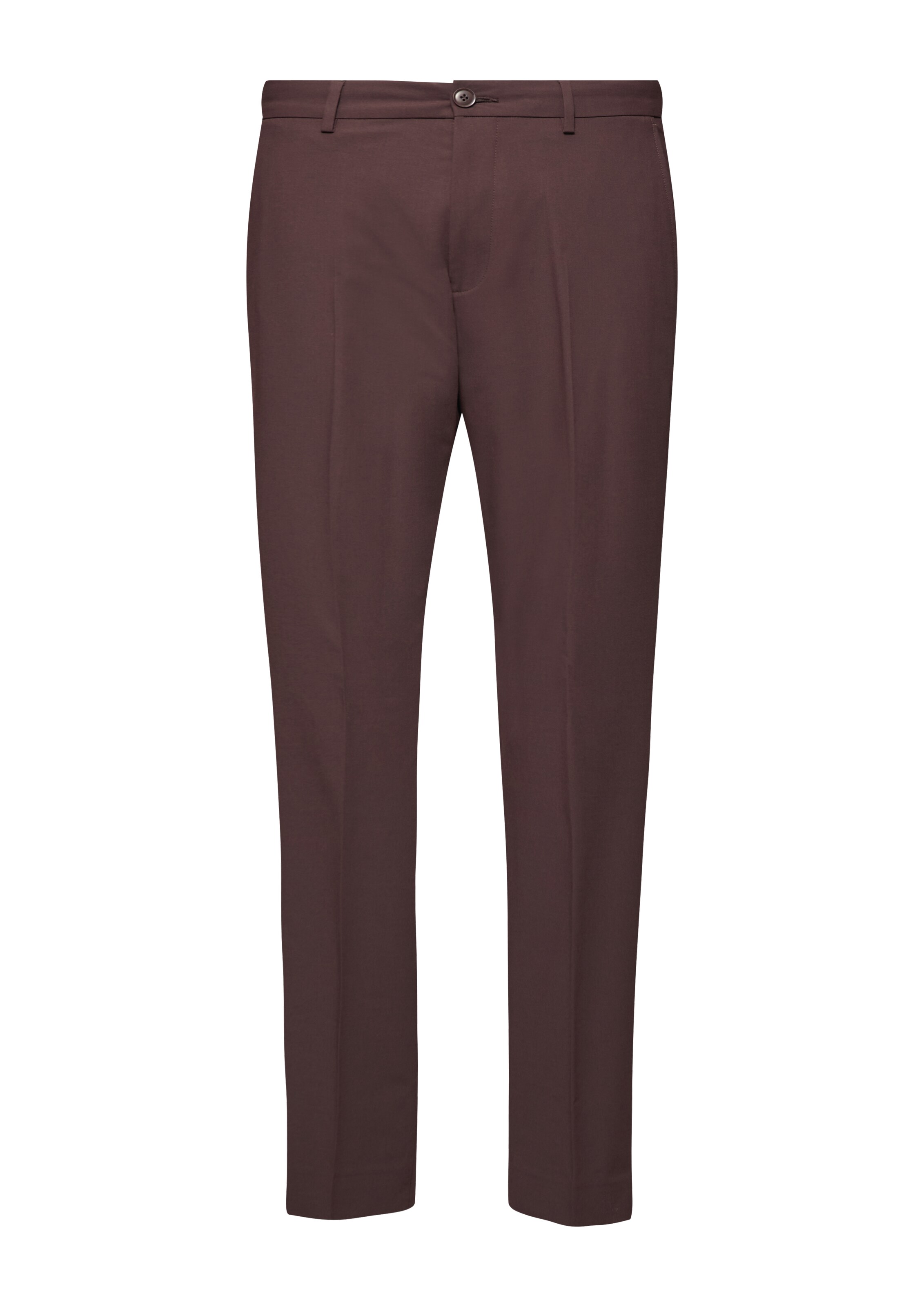 s.Oliver BLACK LABEL Slimfit Bügelfaltenhose in Braun: Vorderseite