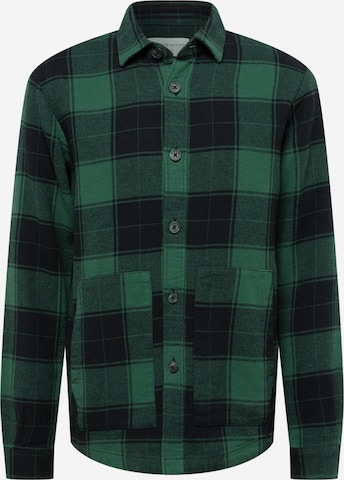 Coupe regular Chemise TOM TAILOR DENIM en vert : devant