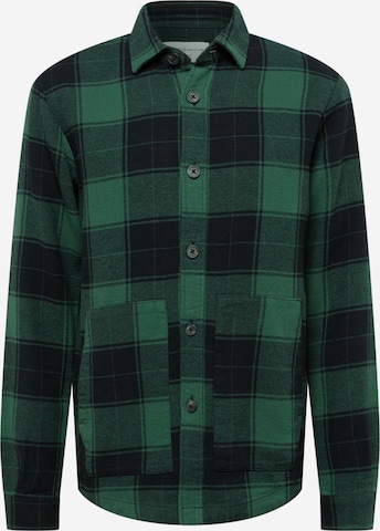 TOM TAILOR DENIM Regular Fit Skjorte i grøn: forside