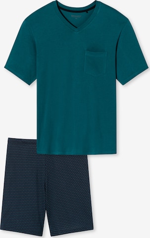 SCHIESSER Short Pajamas 'Essentials' in Blue: front