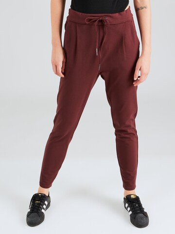 Effilé Pantalon à pince 'Eva' VERO MODA en marron : devant