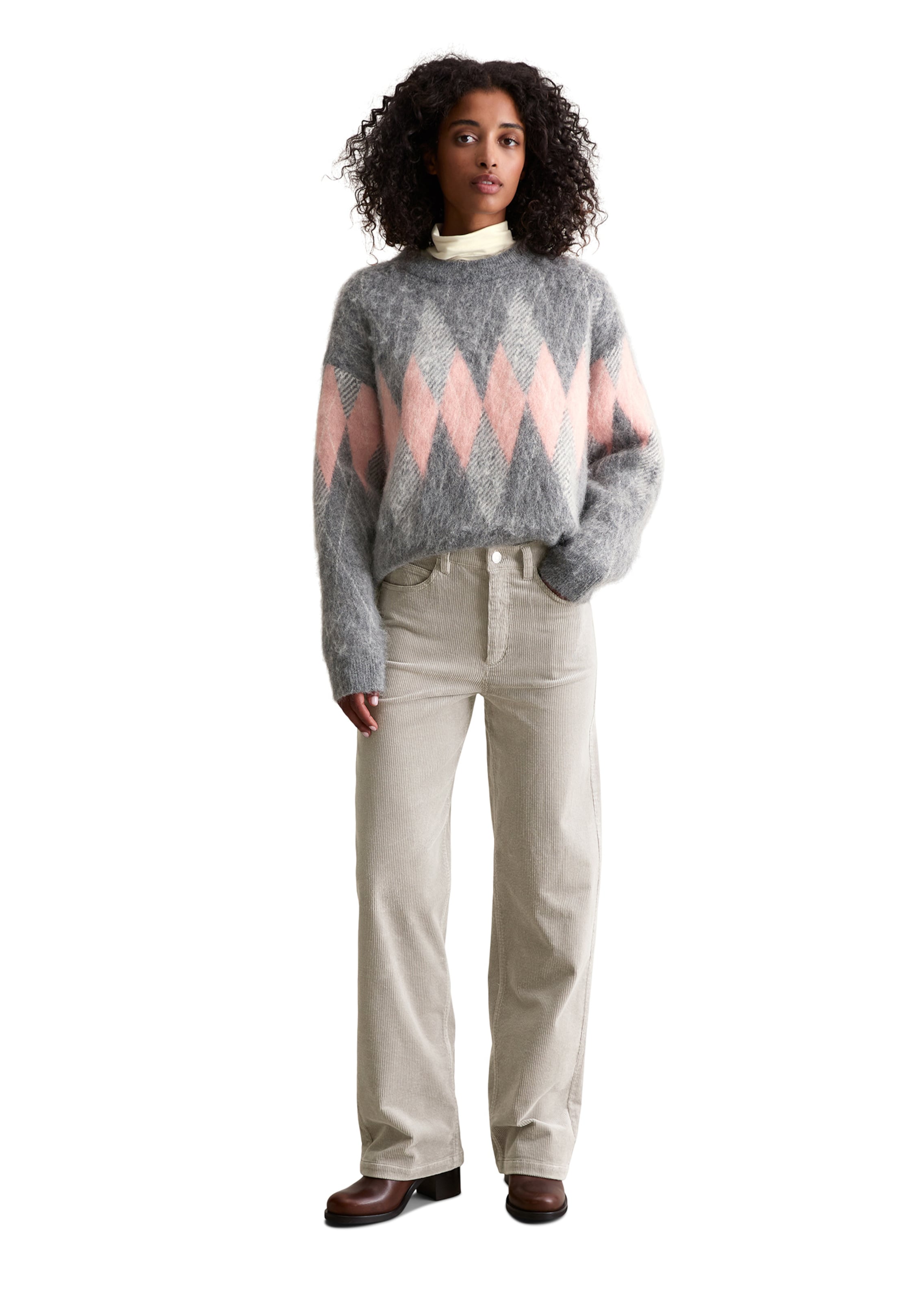 Marc O'Polo DENIM Široký strih Nohavice 'Tomma' - Sivá