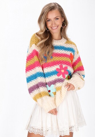 IZIA Trui 'Fashion Look' in Wit: voorkant