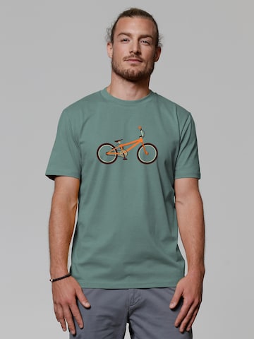 T-Shirt ' BMX ' Watapparel en vert : devant