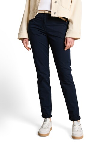 Coupe slim Pantalon chino TOM TAILOR en bleu : devant