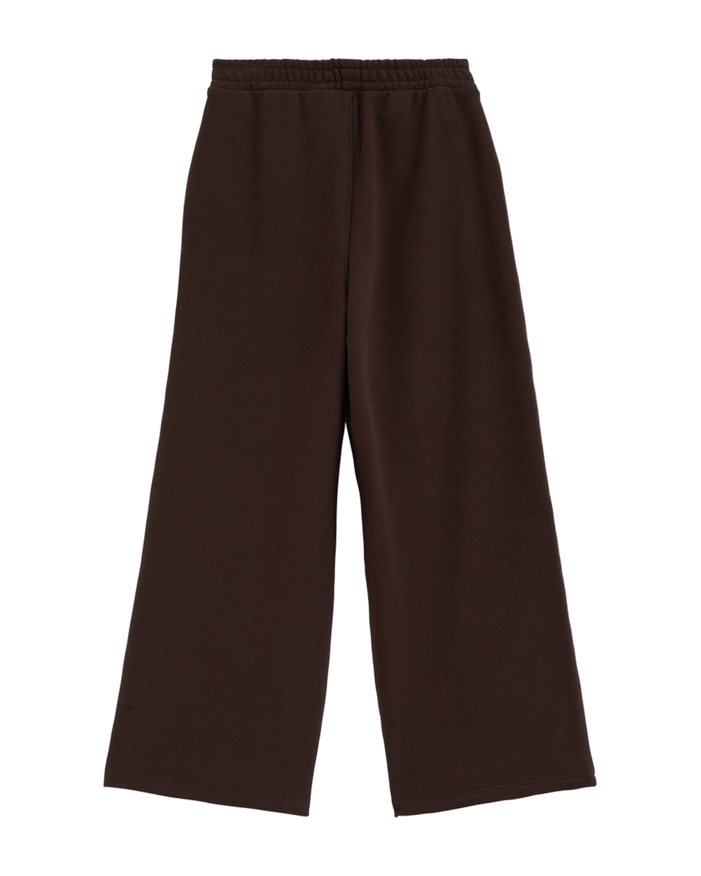 WE Fashion - Pierna ancha Pantalón en marrón
