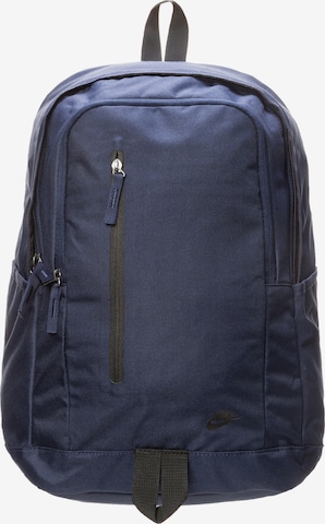 Nike Sportswear Backpack in Blue: front