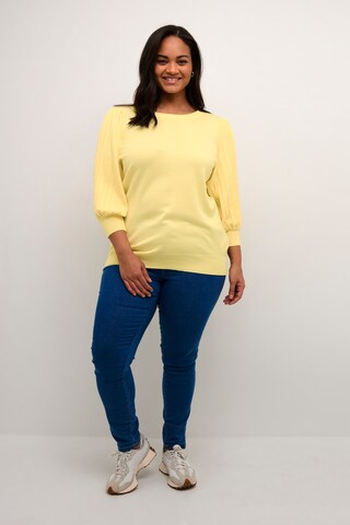 Pull-over KAFFE CURVE en jaune