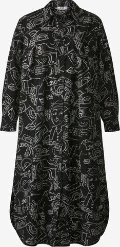 Angel of Style Shirt Dress in Black: front