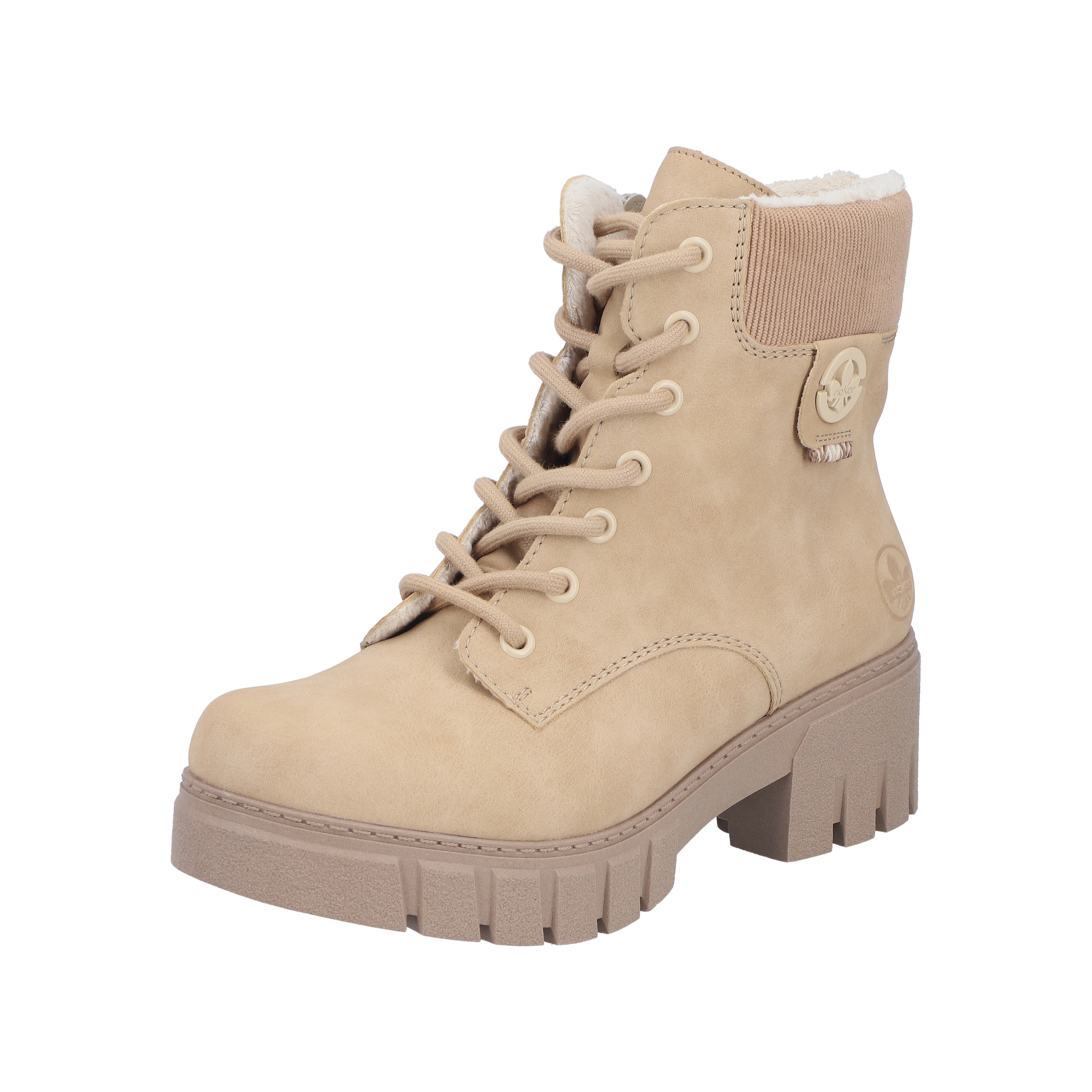 Rieker Schnürstiefel in Beige: Vorderseite