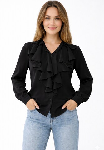Elara Blouse in Black: front