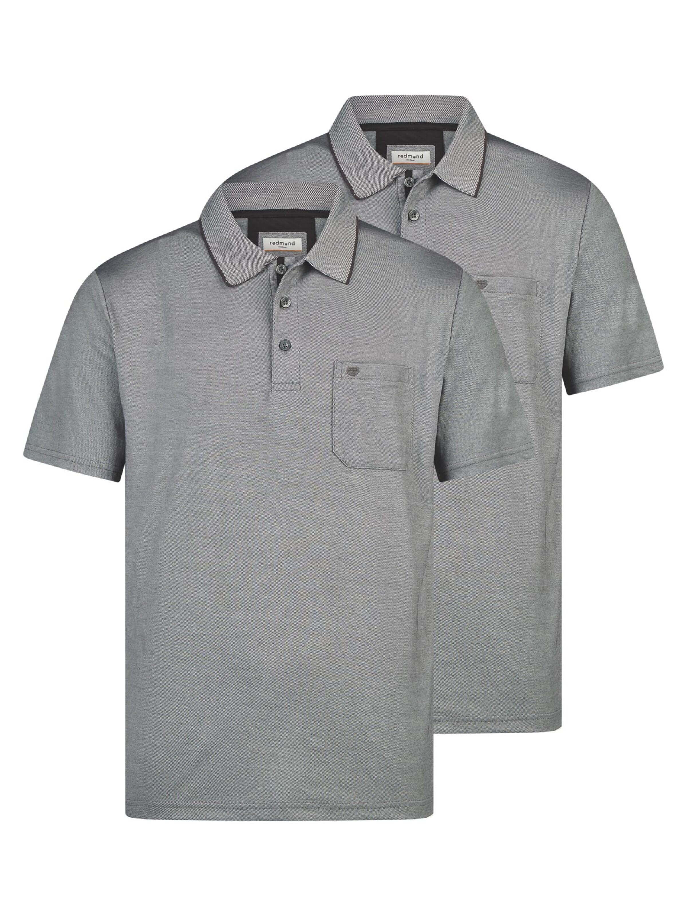 redmond Shirt 'Basic'‌‌‌ in Grau: Vorderseite