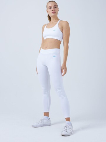 SPORTKIND Slim fit Leggings 'Leggings Lang' in White: front