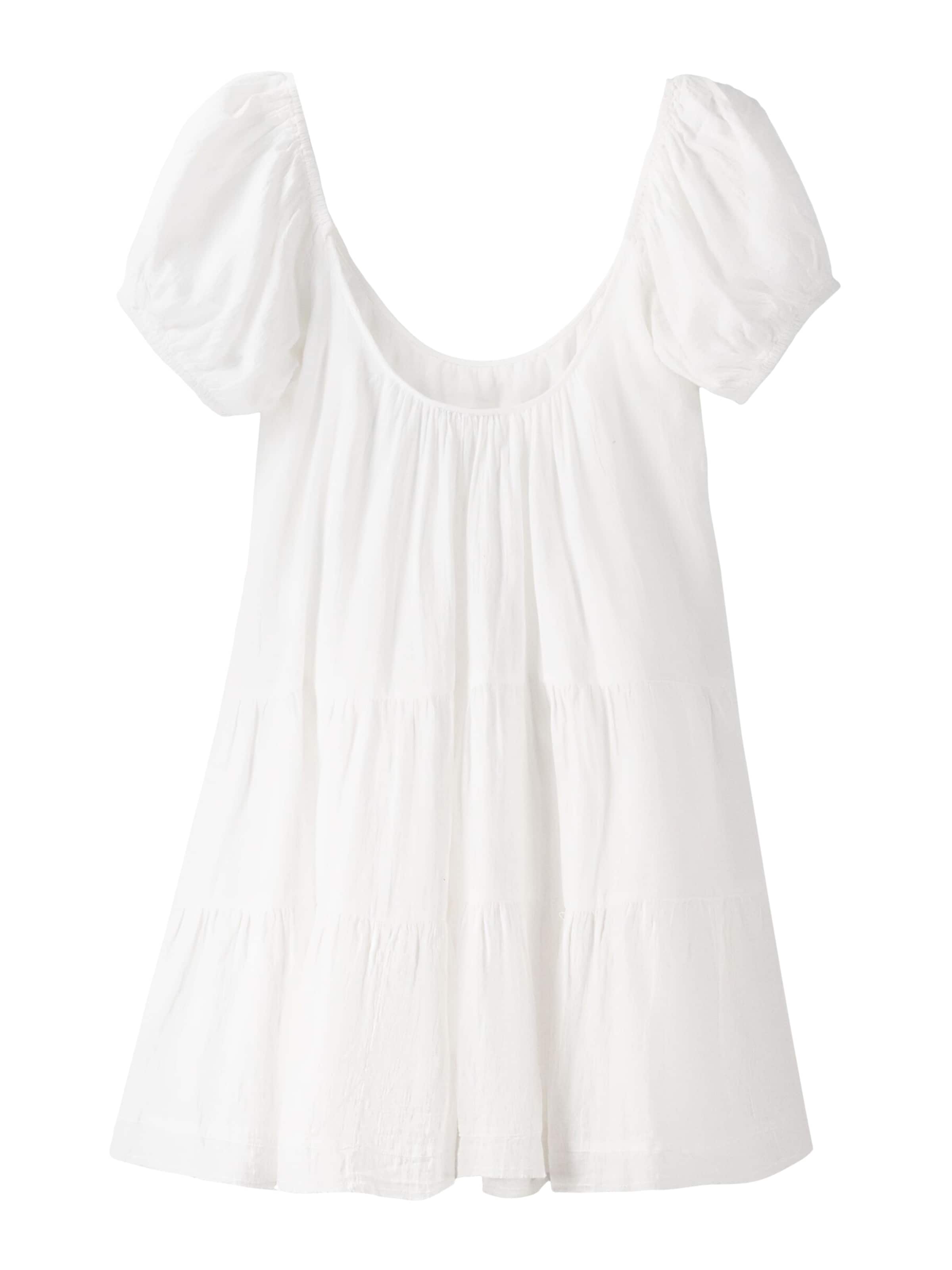 Bershka Summer dress in White: front